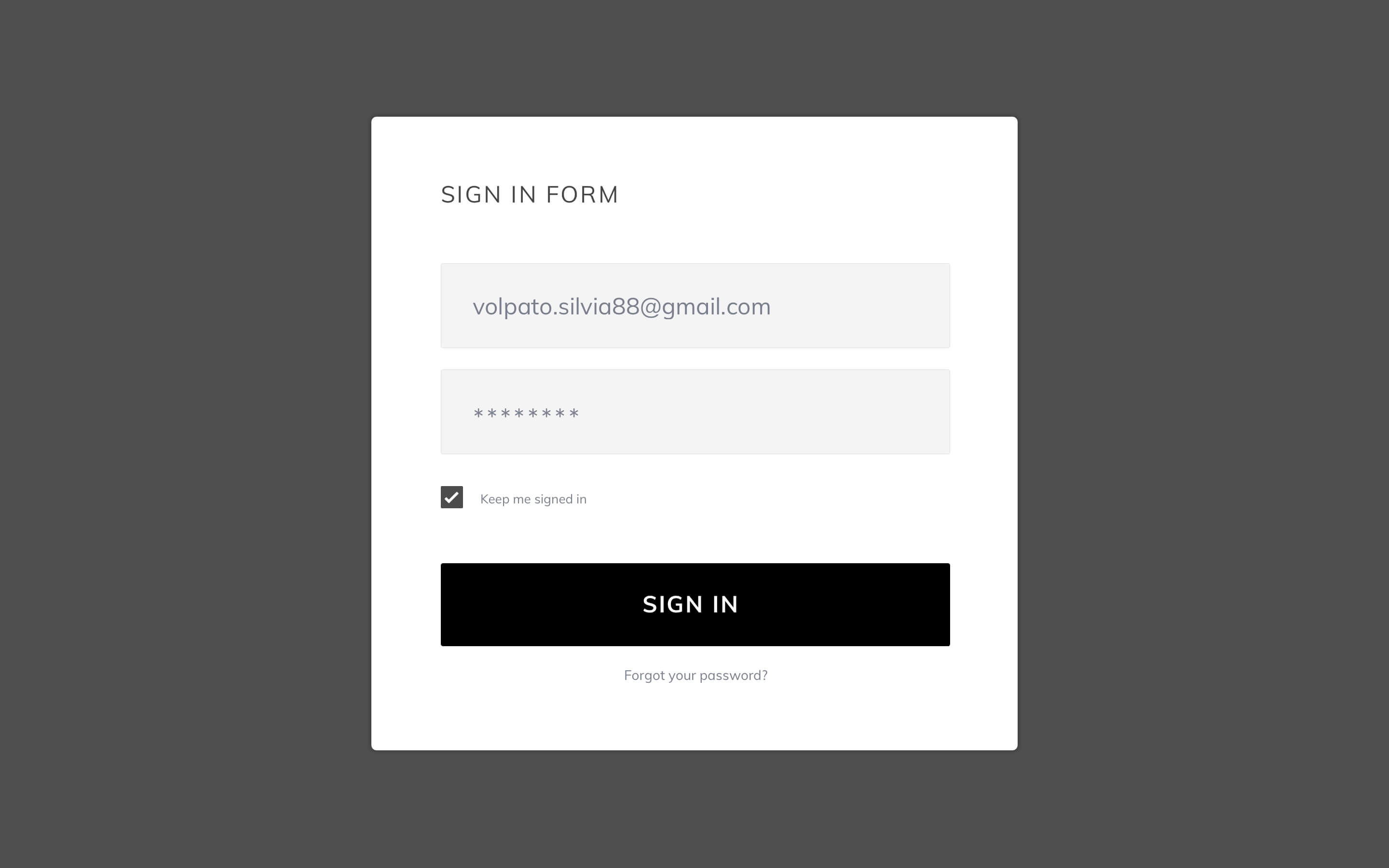 form sign up